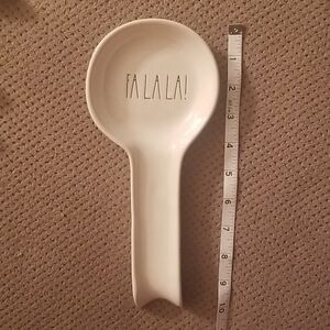 Rae Dunn Fa La La Ceramic Spoon Dish.